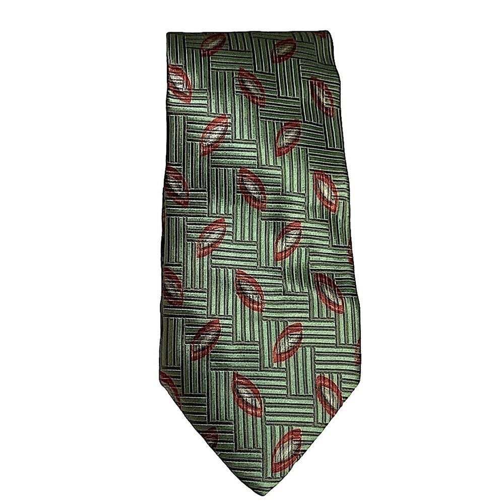 𝅺nwt Ermenegildo Zegna Basket Weave Silk Tie